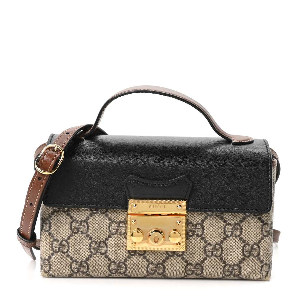 Gucci Gg Supreme Calfskin Mini Padlock #253710G10B